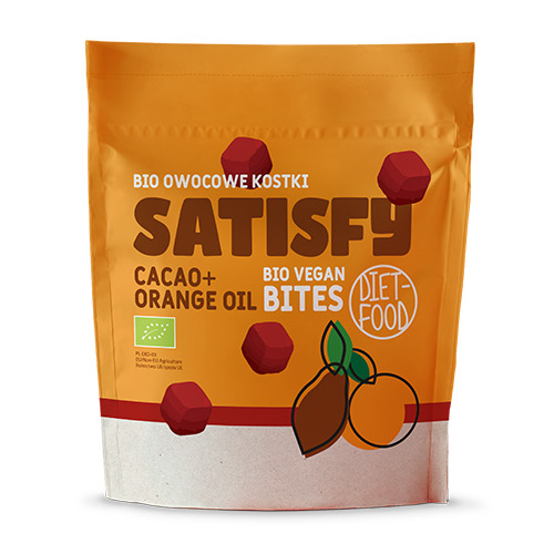 Cubos de frutas BIO - cacao y naranja.